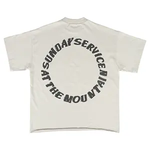 Sunday Service is only available on Lisa KANYE JERRY's foamed short-sleeve T-shirt for men's FOG