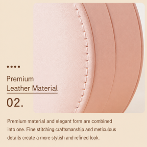 Portable PU Leather Jewelry Storage <b>Box</b> Semi Circle Travel Organizer Case for Ring Necklace <b>Earring</b> and <b>gift</b> store - Product Image 4