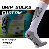 Chaussettes de football antidérapantes à compression respirantes pour l'été, imprimées numériquement, de haute qualité, pour la vente en gros