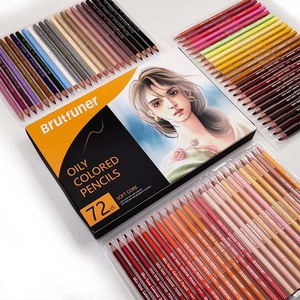 <span class=keywords><strong>BRUTFUNER</strong></span> 26/50/72 tons de peau à base d'huile pré-aiguisé 3.8mm boîte de papier de plomb enfants artiste livre de coloriage Portrait crayons de couleur - Product Image 6