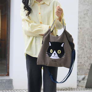 Qetesh Tote <strong>Bag</strong> Customization High Quality Large Capacity Fashionable Waterproof Nylon <strong>Animal</strong> Embroidery Designer <strong>Bags</strong> - Product Image 2