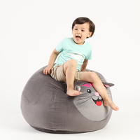 Mobilier d'intérieur direct d'usine salon forme animale mignon pouf chaise enfants paresseux canapé doux confortable pouf pour enfant