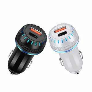 2024 New Trending USB Dual Car Charger 38W Fast Charging Type-C Usb Car Charger Adapter For Iphone