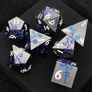 Juego de Dados Personalizados Hechos a Mano y Pintados a Mano para D&D RPG, Dodecaedro de Aleación de Zinc de 7 Piezas, para Fiestas de Adultos, para Juegos de DND, por Feeron - Product Image 1