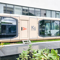 Maison Capsule Spatiale, Cabine Apple, Cabine Modulaire Intelligente, Hôtel Capsule Préfabriqué, Tiny Pod, Villa de Vacances Zcamp K6 avec Balcon