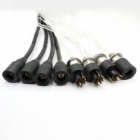 Conector Submarino Coaxial de Audio de Alta Profundidad con 1 Coaxial y 6 Fuentes de Alimentación Bajo el Agua en Lagos Marinos