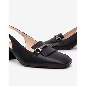 Escarpins slingback pour femme Nero Giardini E512310D en cuir beige à talons - Product Image 3