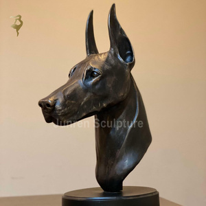 Modèle de chien de <span class=keywords><strong>Terre</strong></span>-<span class=keywords><strong>Neuve</strong></span> en bronze antique coulée de laiton en métal avec ange sculpté et impression personnalisée de logo nautique - Product Image 4