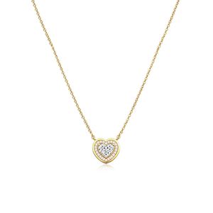 LYBURCHI Collana Geometrica Elegante in <span class=keywords><strong>Argento</strong></span> Sterling 925 Placcato Oro 18K con Zirconi Cubici a Forma di Cuore, Marquise e Goccia, Gioielleria Raffinata - Product Image 4