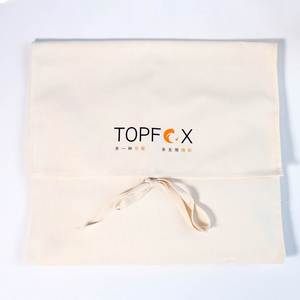 Sac enveloppe en coton et lin beige, durable, écologique, avec cordon de serrage, pour emballage cadeau de bijoux, personnalisable avec logo, vente en gros usine - Product Image 1