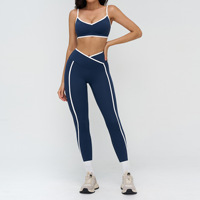 Ensemble de leggings et soutien-gorge de sport compressif léger et confortable, respirant, pour femmes, pour le yoga et la gym