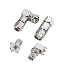 Hot TNC Female Connector For LMR300 5D-FB Cable Male Plug Clamp Right Angle Solderless