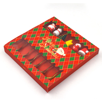 4/6 Stuks Cartoon Kerstcadeau 304 Roestvrij Staal Metalen Bestek 304 Zilverwerk Gouden Lepel Set Box Koffie Lepel Vork