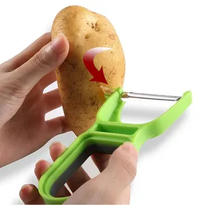 Juego de 3 uds pelador mágico pelador rebanador trituradora Julienne multifunción vegetal fruta cortador de patatas Zester herramientas de cocina