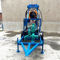 Prix d'usine, foreuse hydraulique pour puits d'eau de 200 m, foreuse pour puits d'eau sur roues, 25 CV, moteur diesel