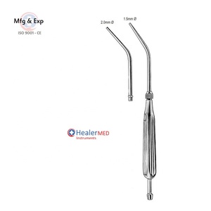 Tube d'aspiration chirurgical Coupland 1,5 mm en acier, instruments de chirurgie générale manuels, certifié CE Classe I, modèle 01-630, garantie à vie - Product Image 2