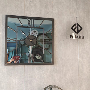Reloj de Pared Metálico Grande de 50cm, Diseño de Lujo con Espejo, Decoración para el Hogar, Envío Directo de Fábrica, Personalizable - Product Image 4