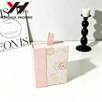 Boîte cadeau fleurie de luxe, boîtes en papier pour la Saint-Valentin, boîtes cadeau pour mariage, emballages cadeaux haut de gamme avec logo personnalisé