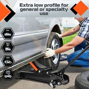 <span class=keywords><strong>Cric</strong></span> hydraulique à profil bas de 2,<span class=keywords><strong>5</strong></span> <span class=keywords><strong>tonnes</strong></span> (<span class=keywords><strong>5</strong></span> 500 lb) en acier allié pour voitures, camions et VUS - Product Image 6