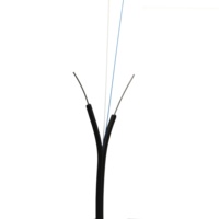 Rollo de 2 km de Cable de Fibra Óptica de Acometida FTTH para Exteriores con FRP de 1 o 2 Núcleos, Monomodo para Interiores LSZH y Aéreo de 1 Núcleo