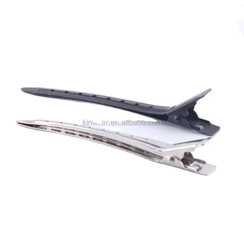 12 Stück Haarspangen Metall Snap Clips, Schwarz, 50mm, Doppelgriff-Design