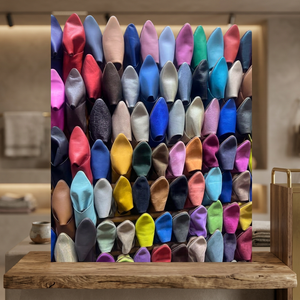 Colorful Leather <b>Shoe</b> Forms <b>Displayed</b> in Grid Pattern for Crafting and Design Use - Product Image 5