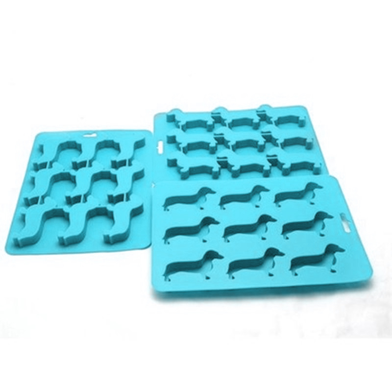 Пользовательские Цвет FDA утвержден такса собака в форме Силиконовые Ice Cube Конфеты Плесень