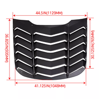 Couvre-lunette arrière en ABS Pare-soleil Ventilation pour Ford Mustang 2015-2023