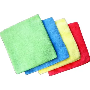 Professional supplier 40x40 microfiber car towel drying towel cleaning cloth hemming