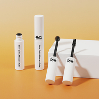 Tubo de gel para cejas de 5ml al por mayor, envase vacío para tinte de cejas, embalaje de rímel con cepillo y pincel esférico