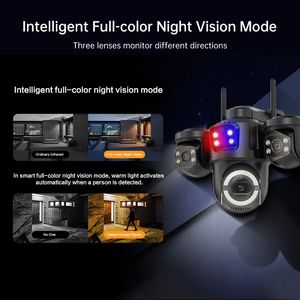 Cámara IP de Seguridad Inalámbrica <span class=keywords><strong>ICSEE</strong></span> de 9MP con Red Wifi, Tres Lentes, Luz Roja y Azul, PTZ para Sistema de Vigilancia Doméstica - Product Image 5