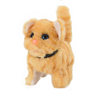 Jouet de chaton en peluche électrique marchant et aboyant caractéristique électronique pour le plaisir félin
