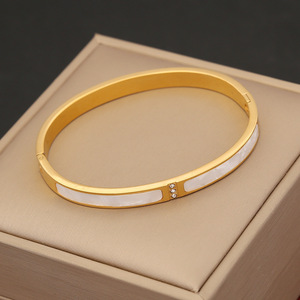 Pulsera de acero inoxidable de Zirconia de lujo para mujer, Zirconia cúbica de diamante completo, regalo de joyería hipoalergénico elegante - Product Image 5