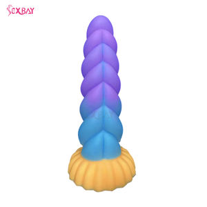 Sexbay Silikon Dildo Besar Warna-warni Butt Plug Ekspansi Masturbator Penis Artifisial Besar Pemijat Pantat untuk Pria atau Wanita - Product Image 1