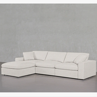 Canapé modulaire en forme de L moderne, canapé modulaire Cloud, ensemble de canapés modulaires, canapé combiné incurvé extensible trois places