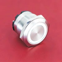 19mm/22mm 20A Tipe Ekonomis IP40/IP67 Tahan Air Saklar Tombol Tekan Logam Saklar Daya Lampu LED 3-6V 12-24 V Merah/Biru/HIJAU