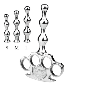 3 pz S/M/L <span class=keywords><strong>Plug</strong></span> in metallo per Sex Toy per donne uomini coppie Gay anale Dildo <span class=keywords><strong>Plug</strong></span> per massaggio prostatico con dita - Product Image 1