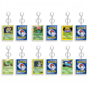 Porte-clés en PVC à succès, anime Super Bulbasaur, monstre floral, <span class=keywords><strong>pixie</strong></span>, carte mignonne, double face, pendentif pour sac d'école, cadeau créatif DIY - Product Image 1