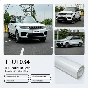 Gloss <strong>Pearlescent</strong> White TPU Color Changing PPF Anti YellowHigh Grade Full Car <strong>Wrap</strong> for Different Passenger Car - Product Image 4