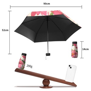 5 <b>Mini</b> 19 Inch 6K Mix Color Manual Portable Folding Umbrella with Auto Close for Travel Business Gifts Easy <b>Backpack</b> All-Season - Product Image 5