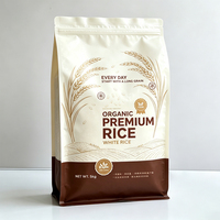 Sachets Doypack personnalisables à huit soudures avec fermeture éclair, qualité alimentaire, emballage anti-humidité pour aliments pour animaux et riz, épaisseur personnalisable