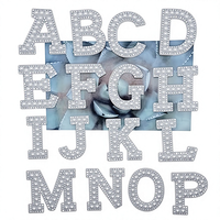 Offre Spéciale : Patch thermocollant brodé en chenille pailletée avec lettres de l'alphabet, magnifique tissu PVC orné de perles pour vêtements, vestes et chapeaux