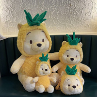 Boneka Beruang Kartun Terkenal Berkualitas, Lucu, Lembut, Boneka Nanas Beruang yang Menggemaskan, Mainan Hewan yang Nyaman untuk Anak, Bantal