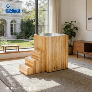 Sauna de Recuperación para Atletas, Bañera de Hidromasaje Individual de Cedro Rojo, Piscina de Inmersión en Frío, Baño de Hielo con Enfriador - Product Image 3