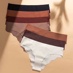 Panties <span class=keywords><strong>de</strong></span> Cintura Baja para <span class=keywords><strong>Mujer</strong></span>, Diseño Nuevo, Corte Láser, Sin Costuras, Cómodos, <span class=keywords><strong>de</strong></span> Seda <span class=keywords><strong>de</strong></span> <span class=keywords><strong>Hielo</strong></span>, en Oferta - Product Image 2