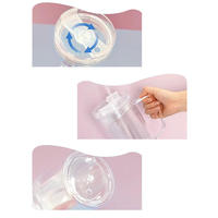 Gobelet isotherme double paroi en PP sans BPA avec logo personnalisé, bouchon à trou pré-percé et design boule à neige - Sûr pour toutes les occasions