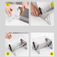 Usine Vente En Plein Air Barbecue Pliant Grill Portable Jardin En Acier Inoxydable Camping BBQ Four À Charbon De Bois Poêle Amovible