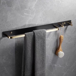 Toallero de Cobre Estándar de Una Sola Barra con Gancho, Estilo Nórdico, para Baño, Capacidad de Carga de 10 kg - Product Image 2