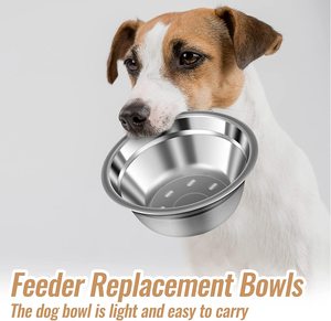 Mangkuk hewan peliharaan logam besar portabel, mangkuk anjing pengganti Stainless Steel untuk hewan kecil dan besar - Product Image 5