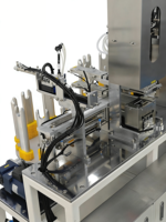 Machine semi-automatique électrique pour l'assemblage de poignées de sacs de riz, machine de pressage et de fixation de poignées de sacs en plastique pour l'alimentation et les boissons